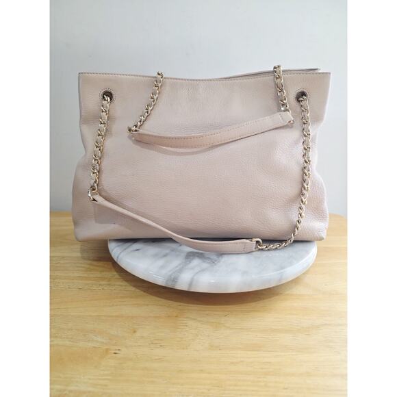 TORY BURCH Britten Pink Leather Convertible Shoulder/Crossbody Bag - Picture 2 of 12